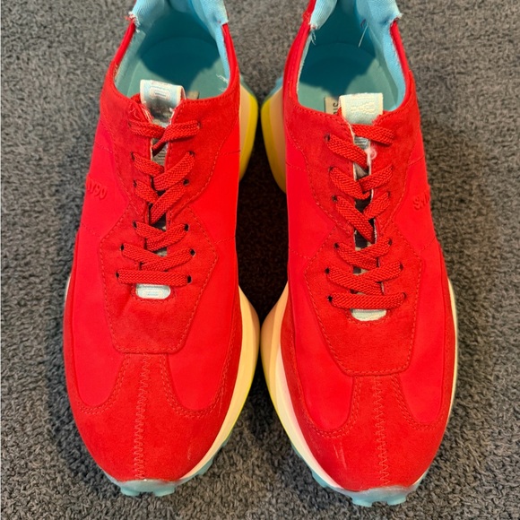 Steve Madden Women's Chasen Platform Red Sneakers - Picture 2 of 10